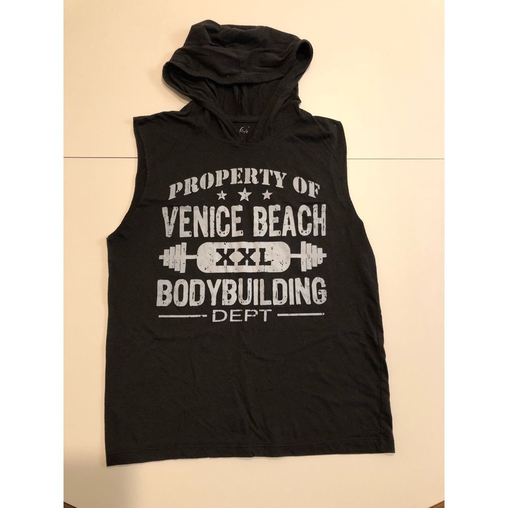 Custom Venice beach bodybuilding hooded tank